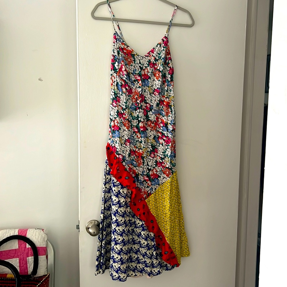 Floral long Anthropology dress